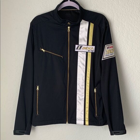 IMSA 50-th Anniversary Unisex Black Gold Jacket, Rasing Size M D - Picture 1 of 15